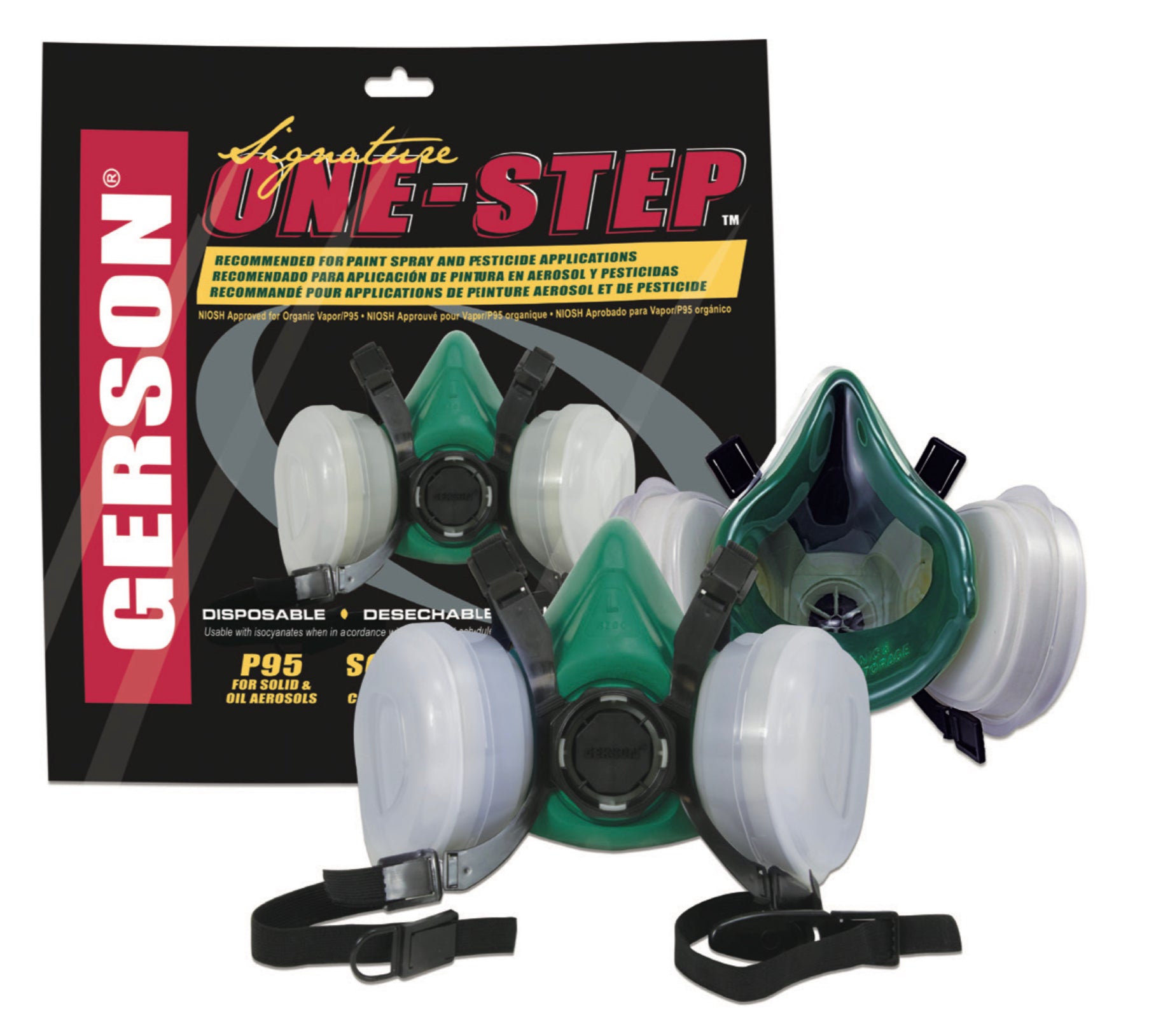 Gerson Paint & Body Half Mask NIOSH OV/P100 Respirator Kit