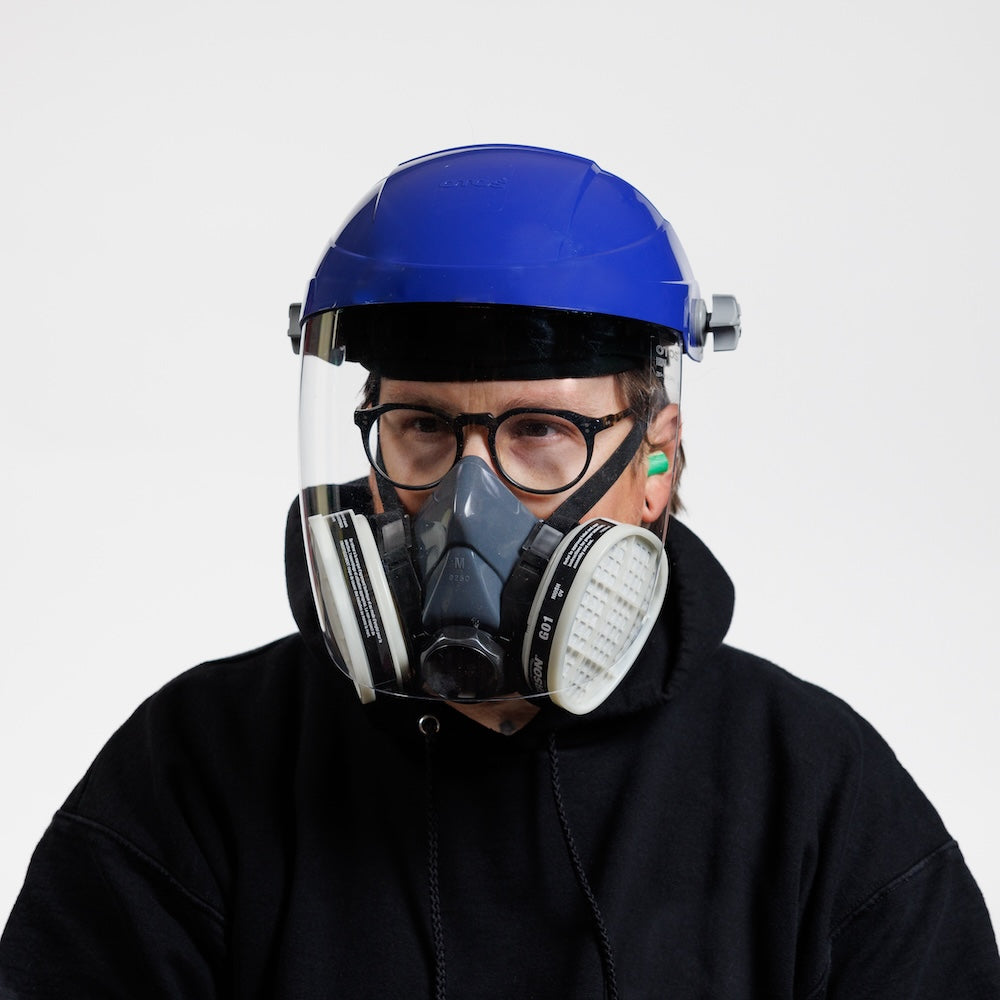 silica dust protection respirator goggles pottery drilling