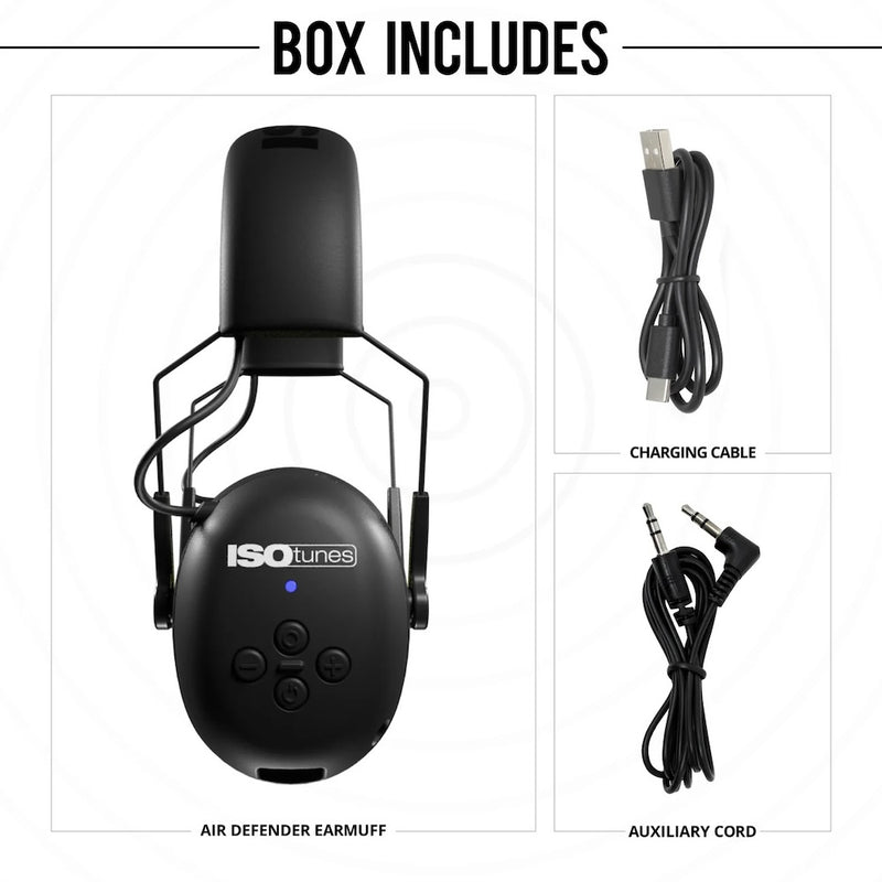 IsoTunes Air Defender Over-ear Bluetooth Headphones Peke Safety