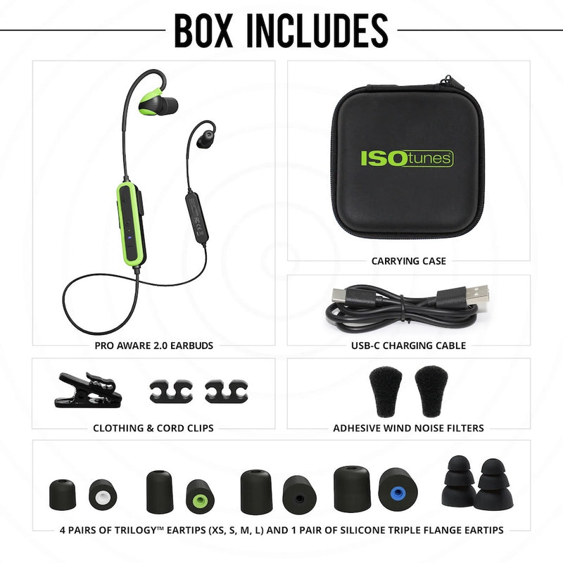 ISOtunes ワイヤレスイヤフォン ケース付き IsoTunes Pro Aware 2.0 Noise-cancelling Bluetooth Headset | Peke