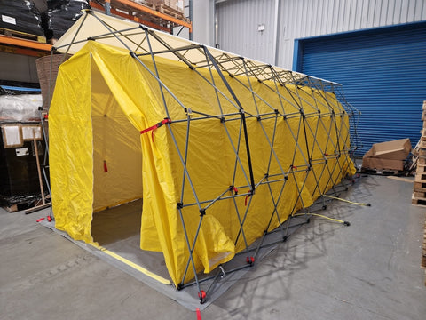 Operational Decon Line Setup X28 2-Line Decon Shower System | Peke Safety
